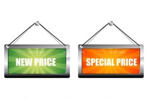 New and special price tags